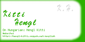 kitti hengl business card